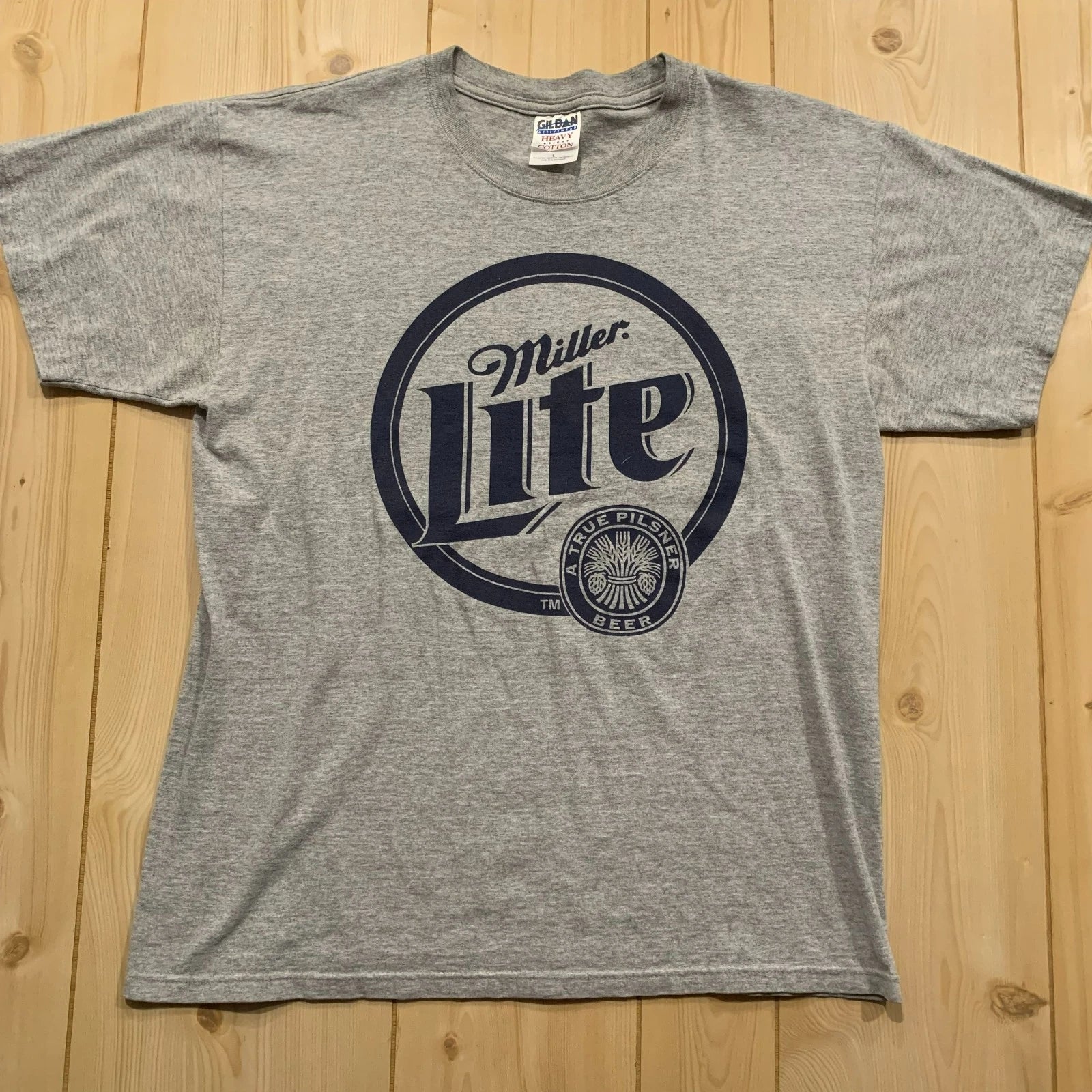 Vintage Y2K Miller Lite True Pilsner Beer Brewery High Life T-Shirt Size L Large