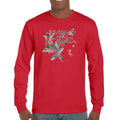 Merry and Bright Cute Christmas Long Sleeve T-shirt Jolly Santa Clause Xmas