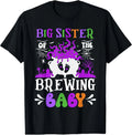 Big Sister of The Brewing Baby Sister to Be Halloween T-Shirt Image 1 of 2