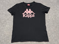 Kappa Black with Pink Logo Medium Street wear Shirt Authentic Sportswear