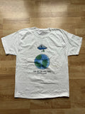 “One Day We Will Heal Between Clouds” White T-shirt Mens Large