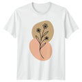 Minimalist Flower Botanical Floral T-Shirt Birthday Gift For Him And Her