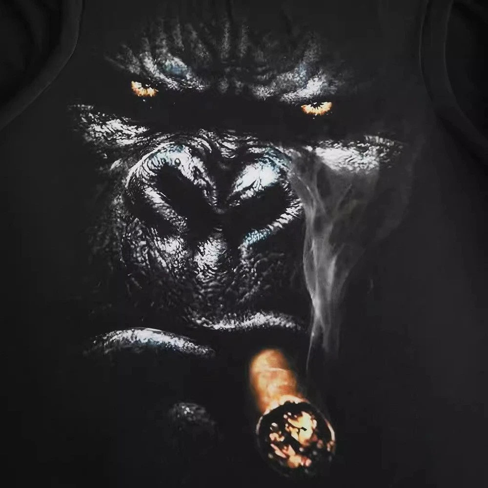 Mens Short Sleeve T Shirt Loose Fit Printed Round Neck Polyester Street Style