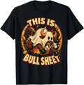 Funny Halloween Boo Ghost Cow This is Bull Sheet Costume T-Shirt