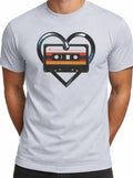 Positive Vibes Aesthetic Shirt Cassette Heart Graphic Tee Retro Synthwave Tshirt
