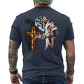 Welder American Flag Mig Tig Welding Faith Cross Christian ON BACK T-Shirt