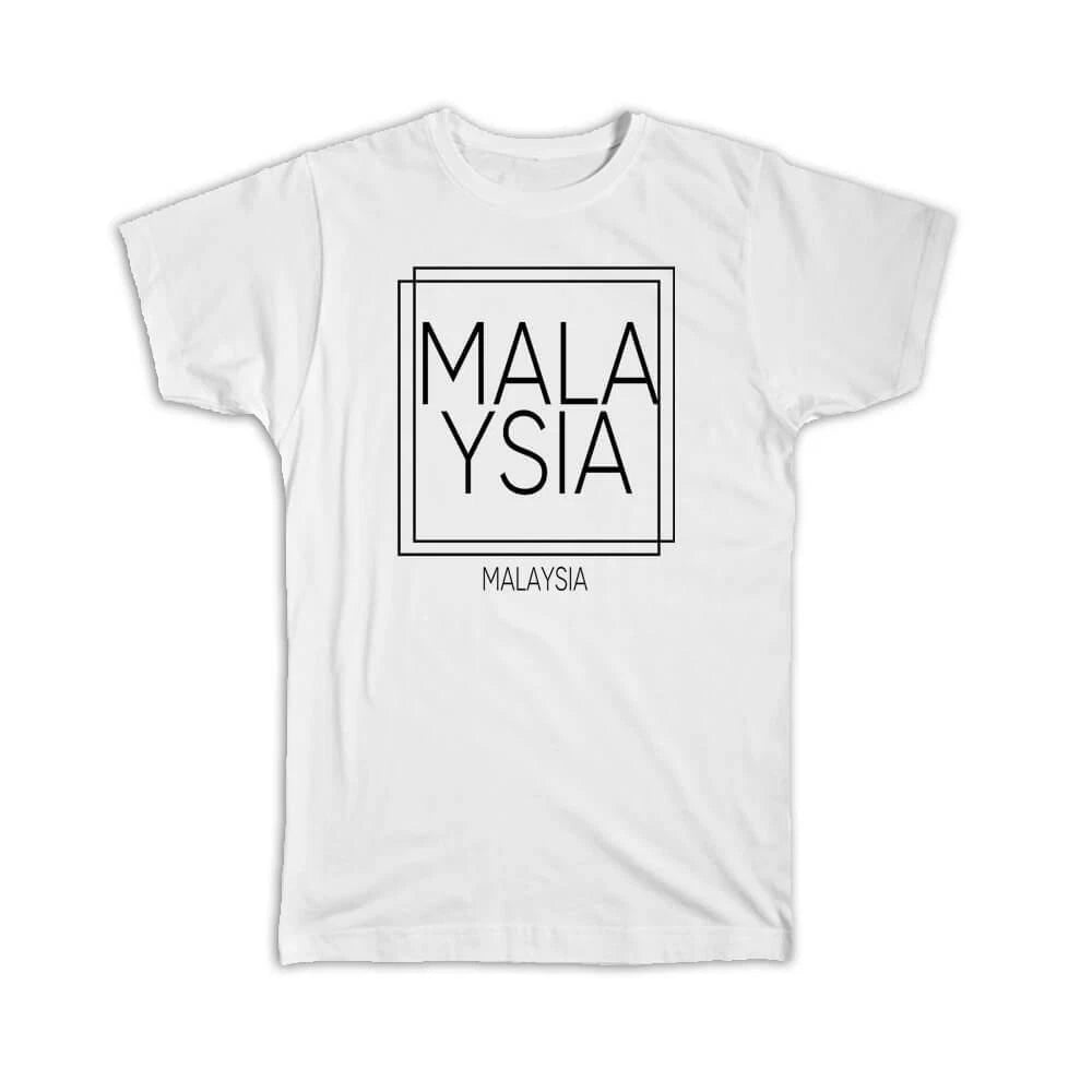 Gift T-Shirt : MALAYSIA Malaysia Square Modern Minimalist Font