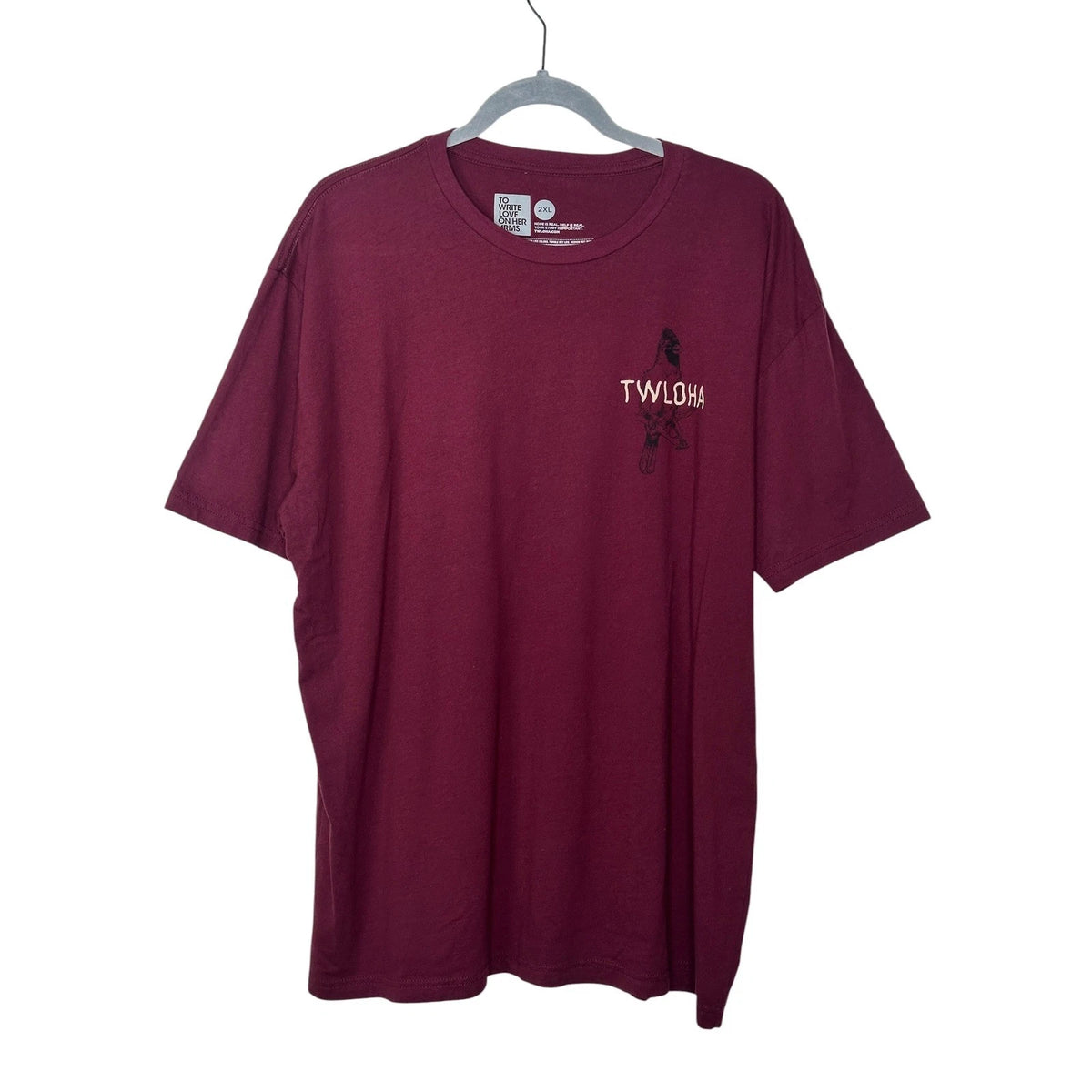 To Write Love on Her Arms T-Shirt 2XL Maroon Cardinal You Are Enough Graphic Tee
