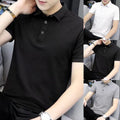 Men's Casual Streetwear T-Shirt Short Sleeve Turn Down Collar Lapel Neckline