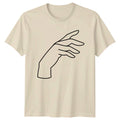 Minimalist Outline Drawing Of A T-Shirt Line Art Hand Design Birthday Gift