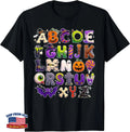 ABCs Learning Kindergarten Teacher Funny Halloween Alphabet T-Shirt