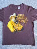 Charlie Daniels Band T Shirt Men’s Large Brown Y2K Country Southern Rock Cowboy