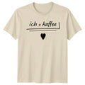 Ich + Kaffee T-Shirt Minimalist German Slogan Coffee Gift For Him And Her