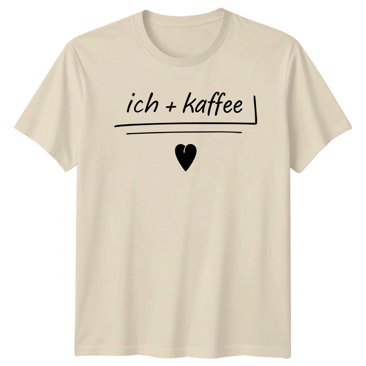 Ich + Kaffee T-Shirt Minimalist German Slogan Coffee Gift For Him And Her