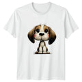 Cute Beagle Puppy Dog Portrait T-Shirt Beagle Dogs Gift For Him And Her