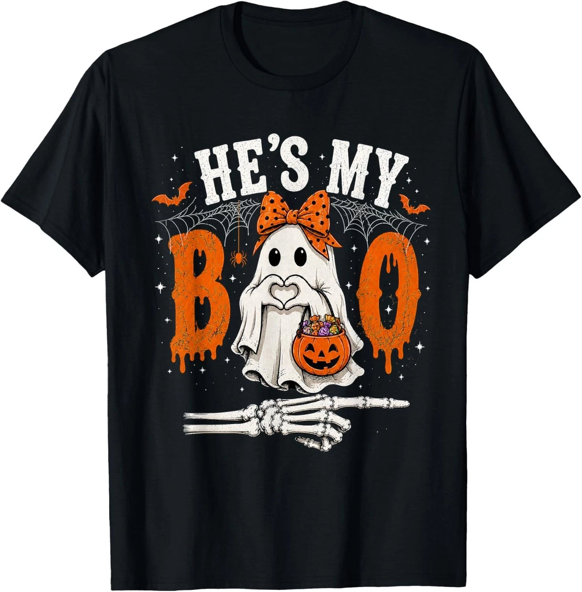 He's My Boo Cute Ghost Halloween Matching Couple T-Shirt unisex T-Shirt
