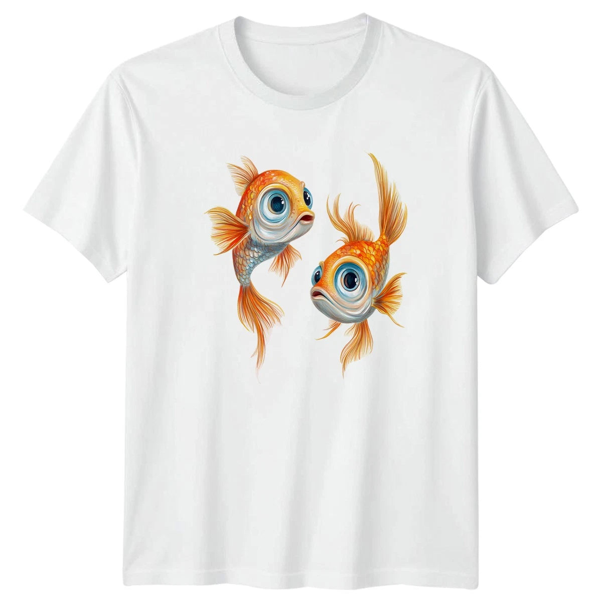 Cute Goldfish Pair T-Shirt Ocean Life Gift For Him And Her