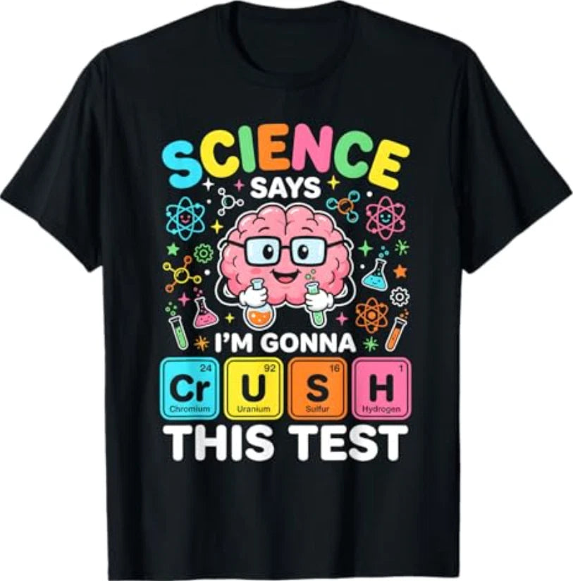 Crush This Test Teacher Testing Day Exam Science Student T-Shirt