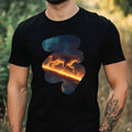 Mens Light Up Animal Print Cotton T-Shirt Size XS to 5XL