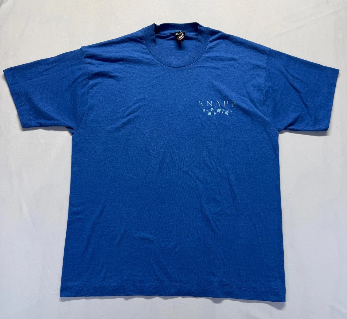 VTG Fruit Of The Loom T Shirt Mens Large Blue Wine A Little You'll Feel Better