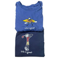 Bundle of 2 Life is Good XXL T-Shirt Mens Golf Kayak Graphic Tee Adult Casual