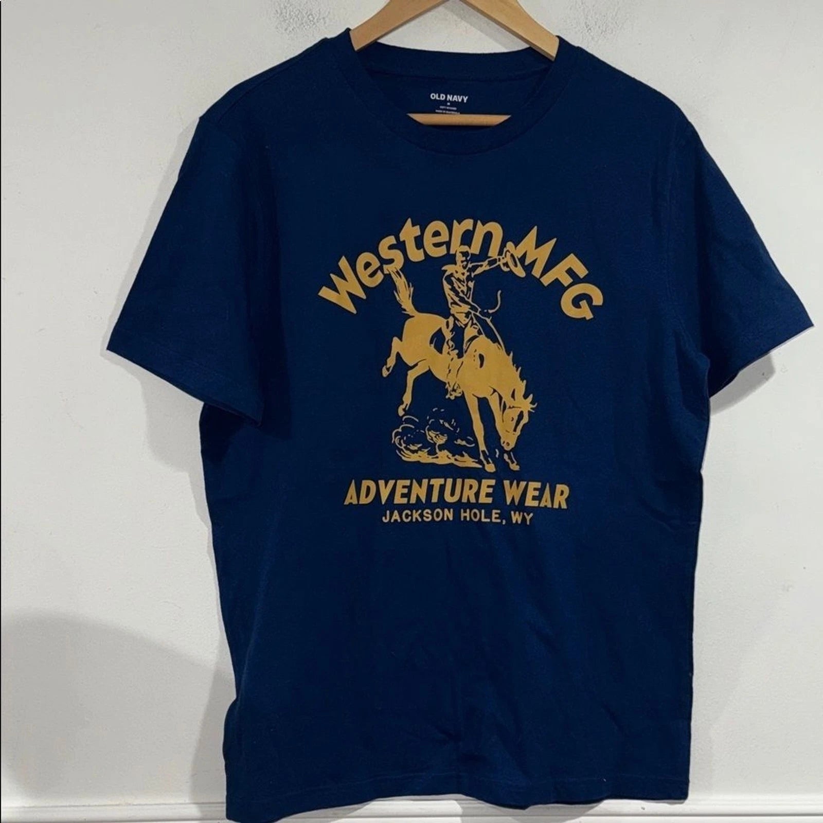 Old Navy Cowboy Graphic Tee western mfg adventure wear NEW rodeo cotton soft