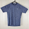 Under Armour Shirt Mens Small Blue Crew Neck short Sleeve Logo Stretch Pullover