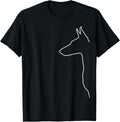 Doberman Pinscher Dobie Silhouette Doberman Gift Unisex T-Shirt