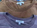 Two Gustin Men's Short Sleeve Soft T-Shirts Brown Dye And A Purple Dye One XL