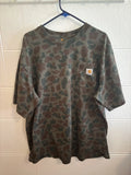 carhartt duck camo t shirt xl mens heavyweight preowned excellent condition