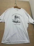 Vintage Parks Family Reunion Shirt Mens 2XL White Deer Bunny Graphic Jerzees 90s