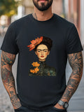 Frida Kahlo Artist portrait Unisex Women Men T-Shirt Trendy Tee Casual Tee