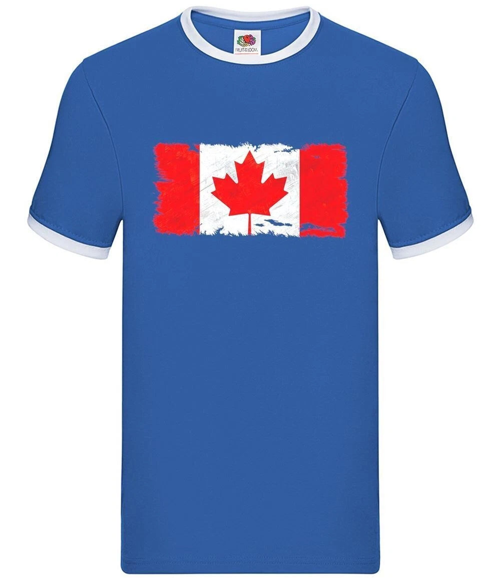 Canada Grunge Style Flag - Men Contrast - Canadian Country Ottawa Love