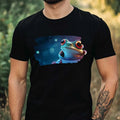Mens Frog as Astronaut Print Cotton T-Shirt Size XS to 5XL