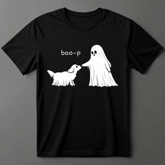 Hot!! Boo-P Halloween Cute Ghost Dog Shirt S-5XL