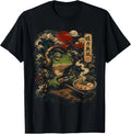 Funny Japanese Gamer Frog Anime Graphic T-Shirt for Men