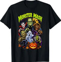 Retro Funny Monster Mash Ghost Zombie Vampire Halloween T-Shirt