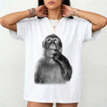 Funny Monkey Thinking Shirt Unisex Graphic Tee Cute Animal Shirt Minimalist top