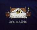 WINE IN BED Adult T-shirt Life Is Wine Shirt by The Mountain New