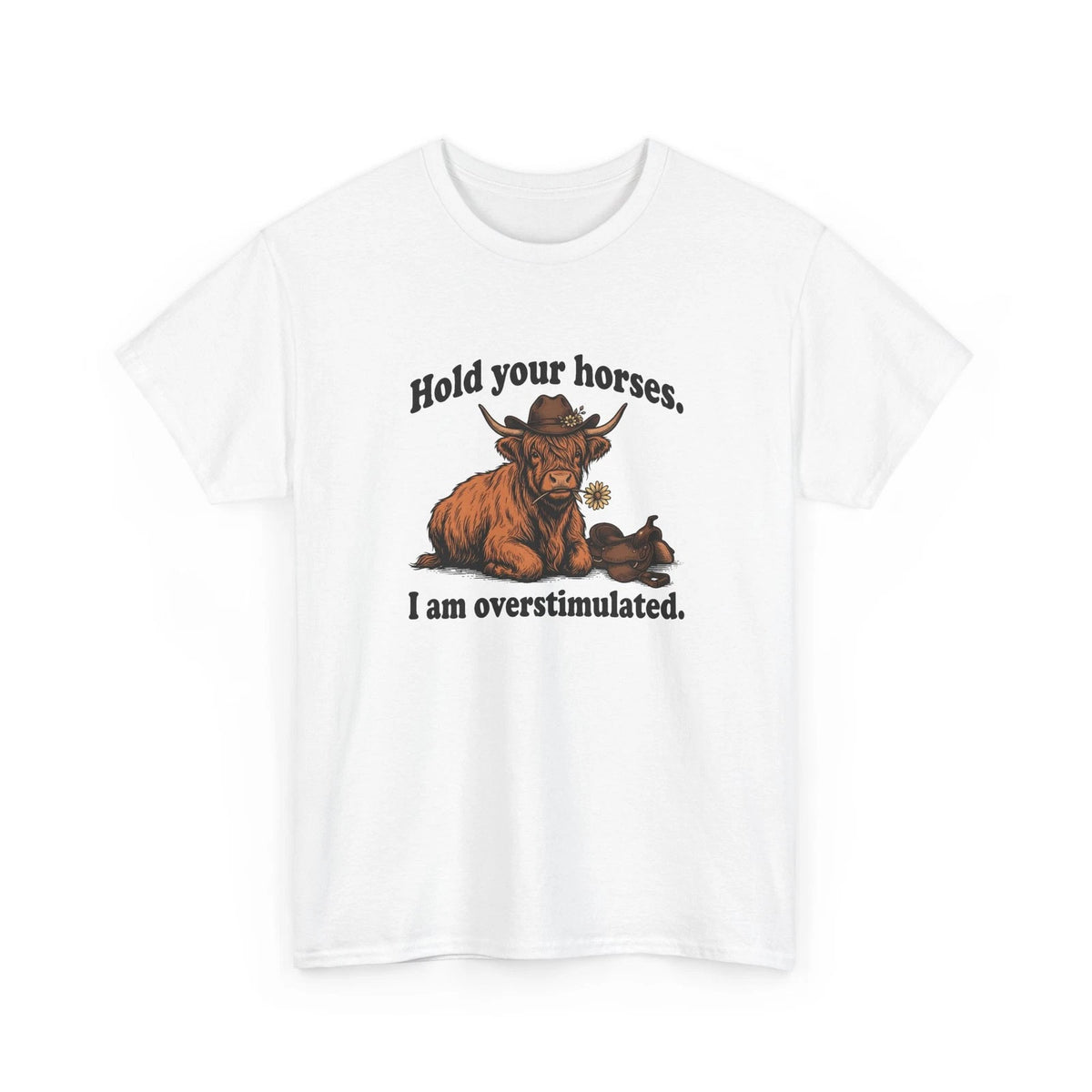 Highland Cattle Shirt Cowgirl Jokes Gift for Women Farmhouse Tee Cow T-Shirt