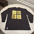 Miskeen Originals Long Sleeve Shirt XL Black Hip Hop Street Wear Hand VTG Y2K