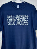 Dad Jokes Rad Jokes Shirt Navy White Men's T-Shirt Boutique Sz 2XL