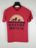 The Lion King Shirt Mens Small Red Graphic Crew Neck Short Sleeve Hakuna Matata