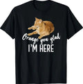 Orange You Glad I'm Here Tabby Cat Lover Graphic T-Shirt
