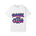 Monumental and Clean T-shirt | Graffiti Text Tee, Streetwear Style
