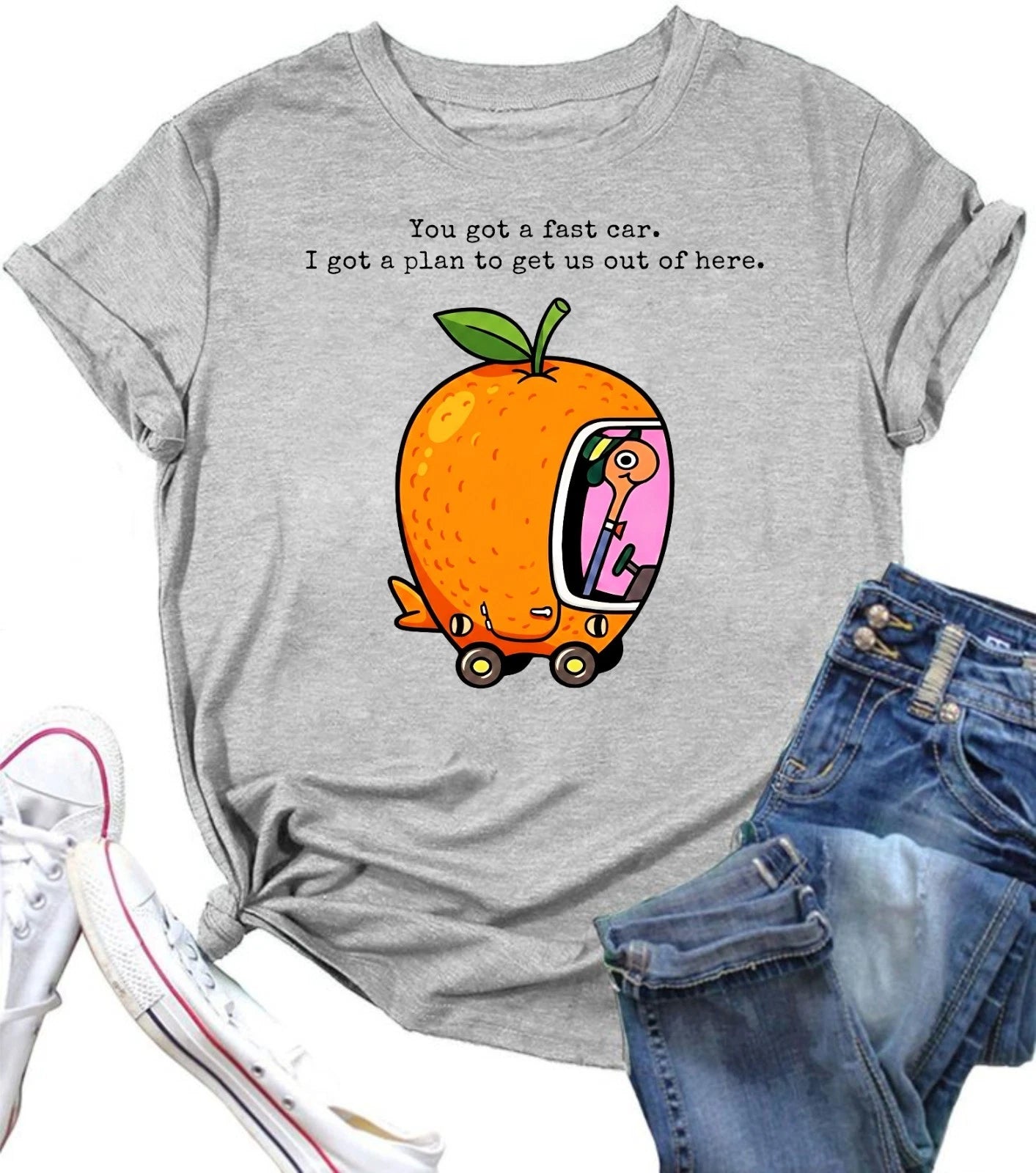 You Got A Fast Car I Got Plan to Get Us Out of Here Funny Saying Unisex T Shirt