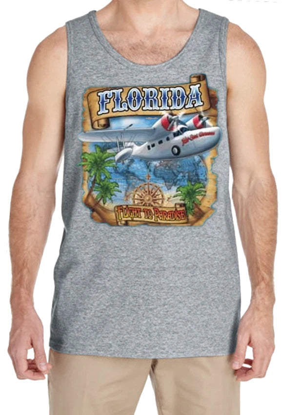 Florida Vacation Plane Design Florida Souvenir  Holiday   Mens Tank Top  Gift