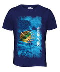 STATE OF OKLAHOMA GRUNGE FLAG MENS T-SHIRT TEE SHIRT XS S M L XL 2XL 3XL