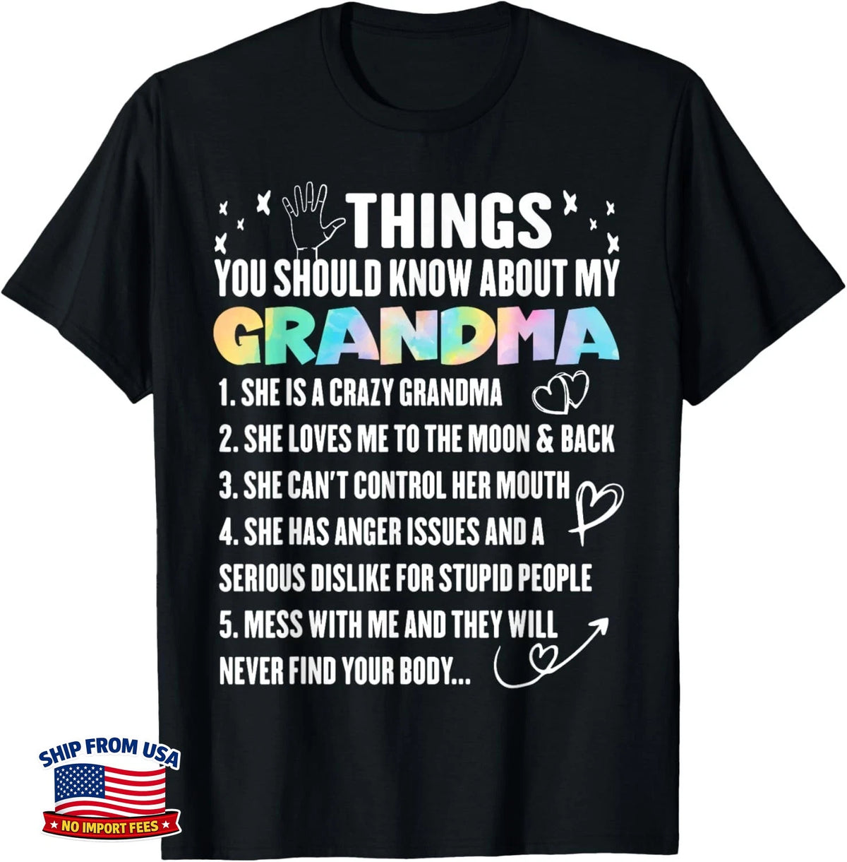 5 Things You Should Know About My Grandma Funny Grandma Gift Unisex T-Shirt