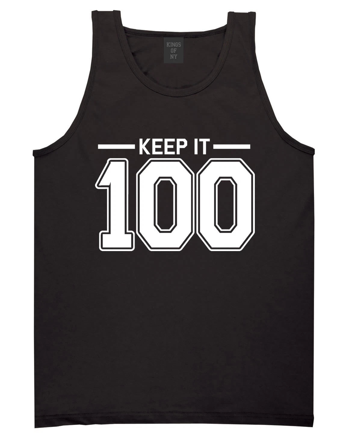 Kings of NY Keep It 100 Hundred Graphic Street Style Tank Top T-Shirt Jersey NYC
